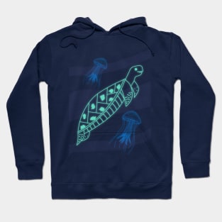 Turtle on seabed Hoodie